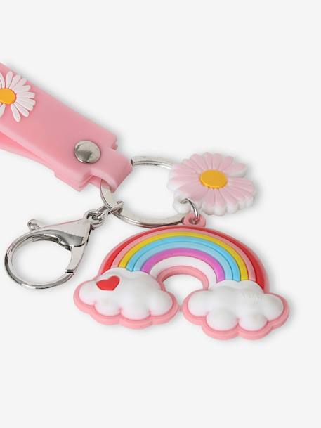 Daisy Key Ring for Girls PINK MEDIUM 2 COLOR/MULTICOL - vertbaudet enfant 