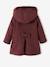 Manteau à capuche fille drap de laine MARINE GRISE+VIOLINE - vertbaudet enfant 