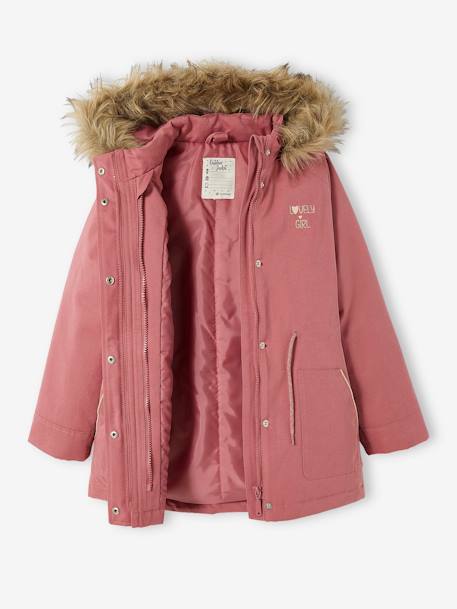 Parka fille 3 en 1 hiver à capuche DARK GREEN+kaki+PURPLE DARK+vert de gris - vertbaudet enfant 