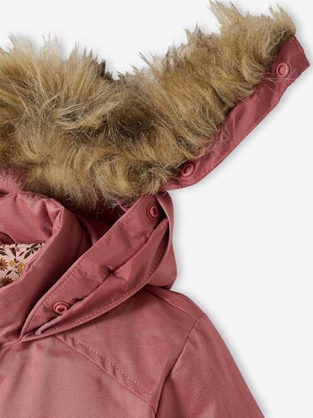 Parka fille 3 en 1 hiver à capuche DARK GREEN+kaki+PURPLE DARK+vert de gris - vertbaudet enfant 