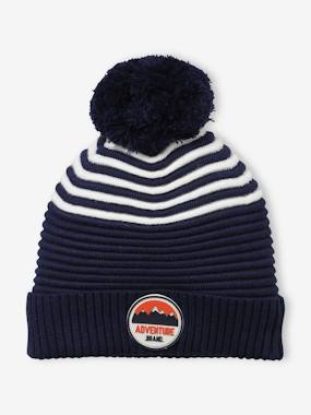 Boys-Accessories-Striped Knitted Beanie for Boys
