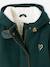 Manteau à capuche fille drap de laine doublé sherpa bordeaux+chamois+vert foncé - vertbaudet enfant 