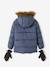 Doudoune garçon à capuche doublée polaire avec gants ou moufles BLEU - vertbaudet enfant 