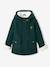 Manteau à capuche fille drap de laine doublé sherpa bordeaux+chamois+vert foncé - vertbaudet enfant 