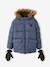 Doudoune garçon à capuche doublée polaire avec gants ou moufles BLEU - vertbaudet enfant 