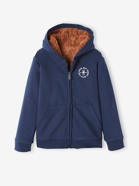 Zipped Jacket with Sherpa Lining, for Boys  - vertbaudet enfant