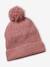 Ensemble fille bonnet, snood, gants en maille fantaisie gris chiné+ROSE - vertbaudet enfant 