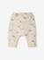 Trousers in Cotton Fleece, for Newborn Babies 6316+BEIGE LIGHT ALL OVER PRINTED+camel+rose - vertbaudet enfant 
