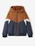 Blouson coupe-vent garçon colorblock COLORBLOCK CHAMOIS+vert - vertbaudet enfant 