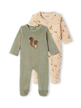 Bébé-Pyjama, surpyjama-Lot de 2 dors-bien bébé garçon en velours