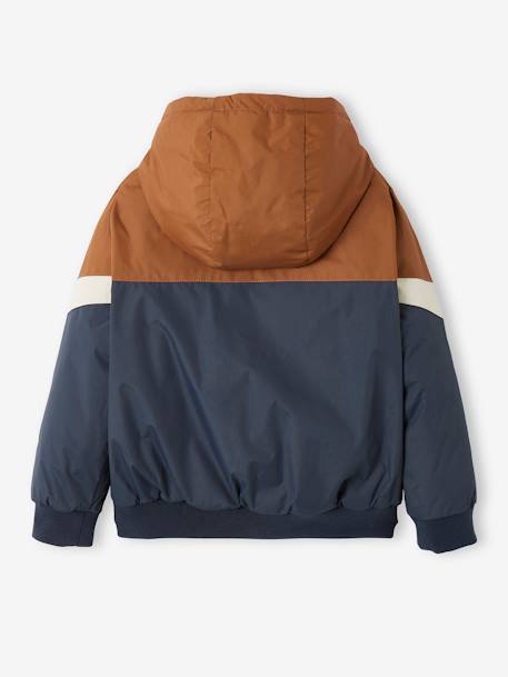 Blouson coupe-vent garçon colorblock COLORBLOCK CHAMOIS+vert - vertbaudet enfant 