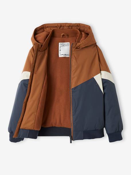 Blouson coupe-vent garçon colorblock COLORBLOCK CHAMOIS+vert - vertbaudet enfant 