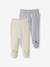 Pack of 2 Pairs of Footed Trousers for Babies BEIGE LIGHT TWO COLOR/MULTICOL - vertbaudet enfant 