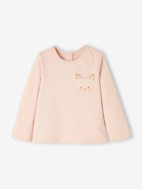Baby-T-shirts & Roll Neck T-Shirts-Long-Sleeved Top, for Baby Girls