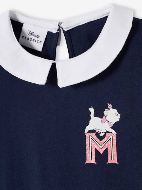 Long Sleeve Top with Marie of The Aristocats by Disney®, for Girls BLUE DARK SOLID WITH DESIGN - vertbaudet enfant 