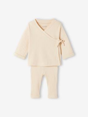 Rib Knit Top & Trouser Combo for Babies  - vertbaudet enfant