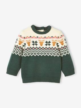 Christmas Jumper with Print for Babies, Family Capsule Collection  - vertbaudet enfant