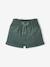 Ensemble 3 pièces bébé fille tee-shirt, short velours et bandeau vert foncé - vertbaudet enfant 