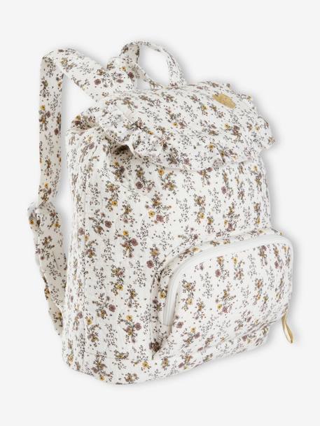 Floral Backpack BEIGE LIGHT ALL OVER PRINTED - vertbaudet enfant 