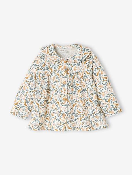 Ensemble 3 pièces bébé fille tee-shirt, short velours et bandeau vert foncé - vertbaudet enfant 