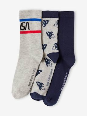 Pack of 3 Pairs of NASA® Socks for Babies  - vertbaudet enfant