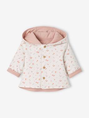 -Reversible Hooded Jacket for Babies