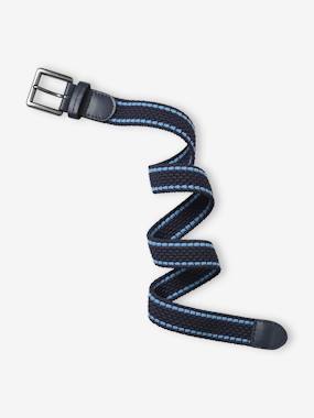 -Tricolour Braided Belt for Boys