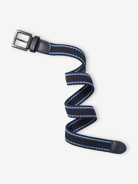 Tricolour Braided Belt for Boys navy blue - vertbaudet enfant 