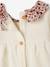 Robe en tricot bébé col en tissu fleuri ivoire - vertbaudet enfant 