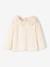 T-shirt bébé col brodé manches longues beige clair+rayé marine+rayé rouge - vertbaudet enfant 