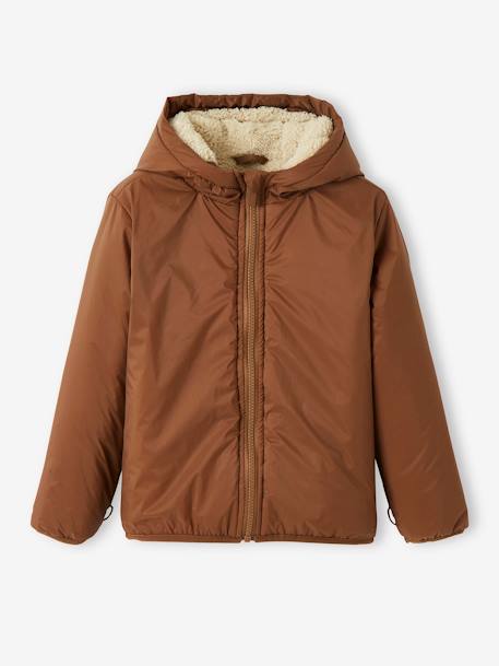 Parka garçon 3 en 1 blouson amovible kaki+lichen+Marine grisé+noix de pécan - vertbaudet enfant 