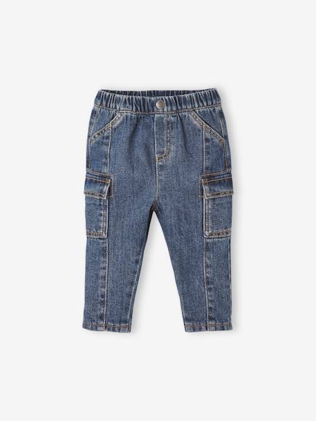 Jeans with Side Pockets for Babies brut denim - vertbaudet enfant 
