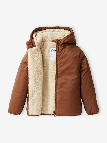 Parka garçon 3 en 1 blouson amovible kaki+lichen+Marine grisé+noix de pécan - vertbaudet enfant 