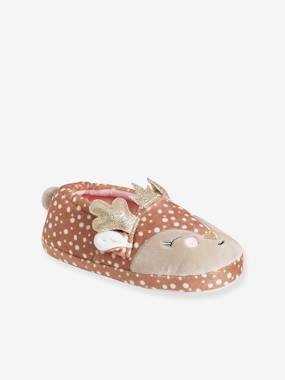 Shoes-Plush Deer Slippers for Girls