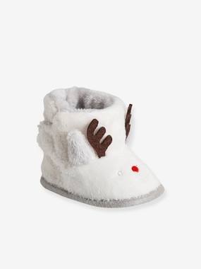 -Pram Boots with Faux Fur for Babies