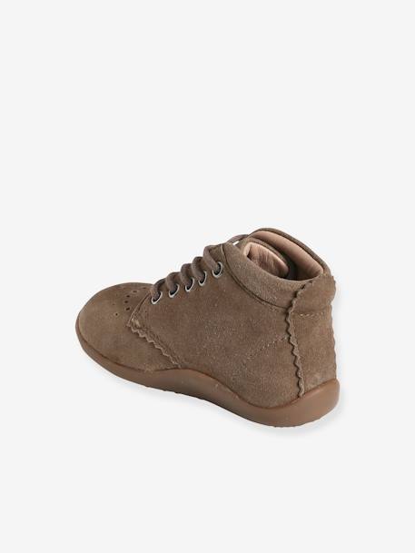 Leather Lace-Up Ankle Boots for Baby, Designed for First Steps  - vertbaudet enfant 
