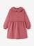 Fleece Dress with Peter Pan Collar for Girls PURPLE MEDIUM SOLID - vertbaudet enfant 