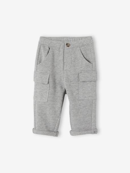 Fleece Trousers for Babies marl grey - vertbaudet enfant 