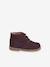 Bottines bébé fille cuir lacées bordeaux - vertbaudet enfant 