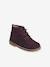 Bottines bébé fille cuir lacées bordeaux - vertbaudet enfant 