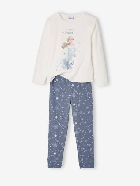 Pyjama fille bi-matière Disney® La Reine des Neiges 2 Blanc et bleu - vertbaudet enfant 