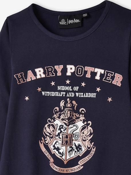 Harry Potter Nightie + Leggings Combo for Girls BLUE DARK SOLID WITH DESIGN - vertbaudet enfant 