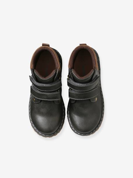 Touch-Fastening Ankle Boots for Boys BEIGE MEDIUM SOLID+GREY DARK SOLID - vertbaudet enfant 