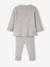 Ensemble bébé mixte gilet pantalon en tricot blanc+gris clair chiné+vert d'eau+vert sauge - vertbaudet enfant 
