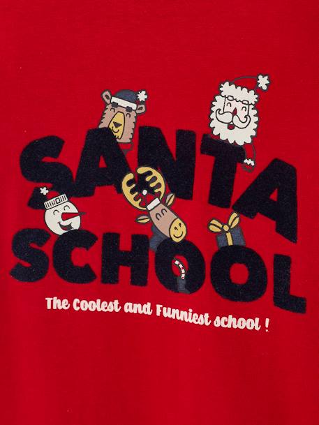 T-shirt de noël motif ludique 'Santa school' garçon rouge - vertbaudet enfant 