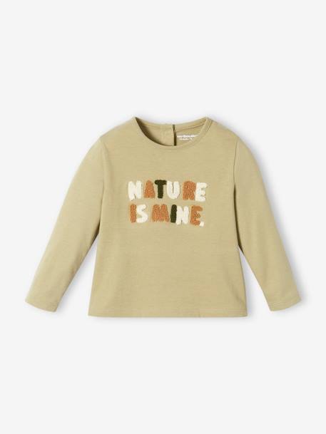 Long Sleeve Top with Message, for Babies  - vertbaudet enfant 
