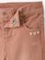 Embroidered Slim Leg Trousers in Stretchy Cotton, for Babies BROWN MEDIUM SOLID WITH DESIGN - vertbaudet enfant 