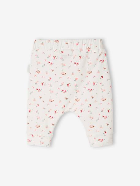 Soft Jersey Knit Trousers for Newborn Babies PINK MEDIUM SOLID+White+WHITE LIGHT SOLID 2 - vertbaudet enfant 