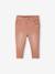 Embroidered Slim Leg Trousers in Stretchy Cotton, for Babies BROWN MEDIUM SOLID WITH DESIGN - vertbaudet enfant 