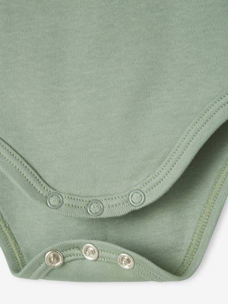 Pack of 5 Long Sleeve Bodysuits with Cutaway Shoulders, for Babies GREEN DARK 2 COLOR/MULTICOLORR - vertbaudet enfant 
